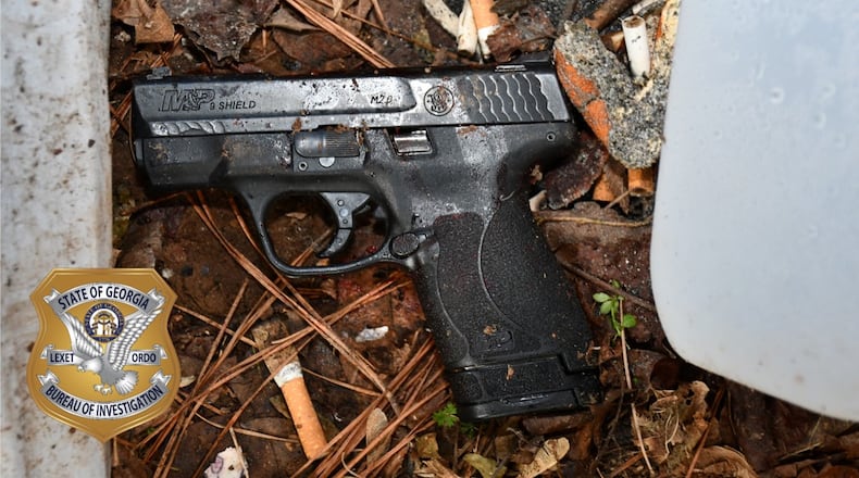 The handgun the GBI said was in Manuel Teran’s possession is described as a Smith & Wesson M&P Shield 9mm.