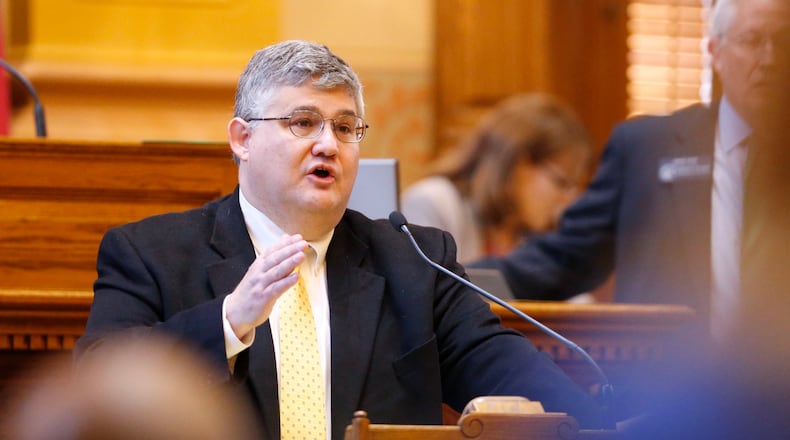 Former state Sen. David Shafer in Senate chambers in 2015. BOB ANDRES / BANDRES@AJC.COM