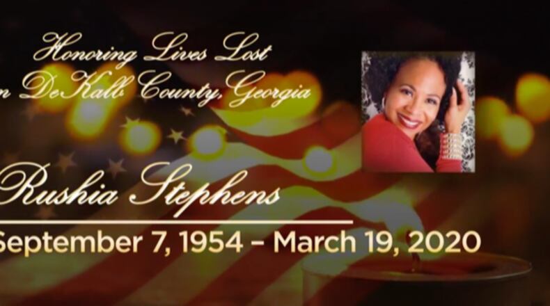 Nearly 20 names and photos of COVID-19 victims were shown during a virtual DeKalb County memorial. This is a screenshot from the event.