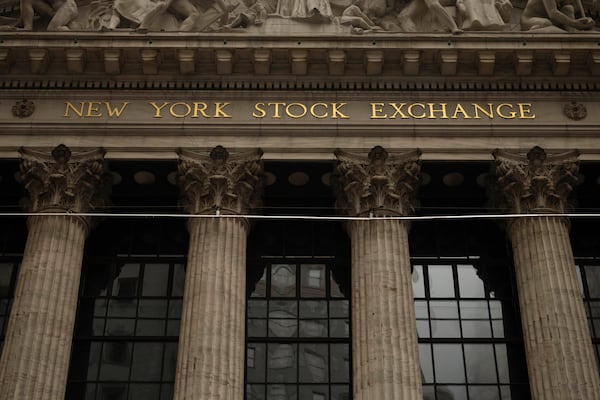 The facade of the New York Stock Exchange is seen, Wednesday, June 18, 2025, in New York. (AP Photo/Yuki Iwamura)