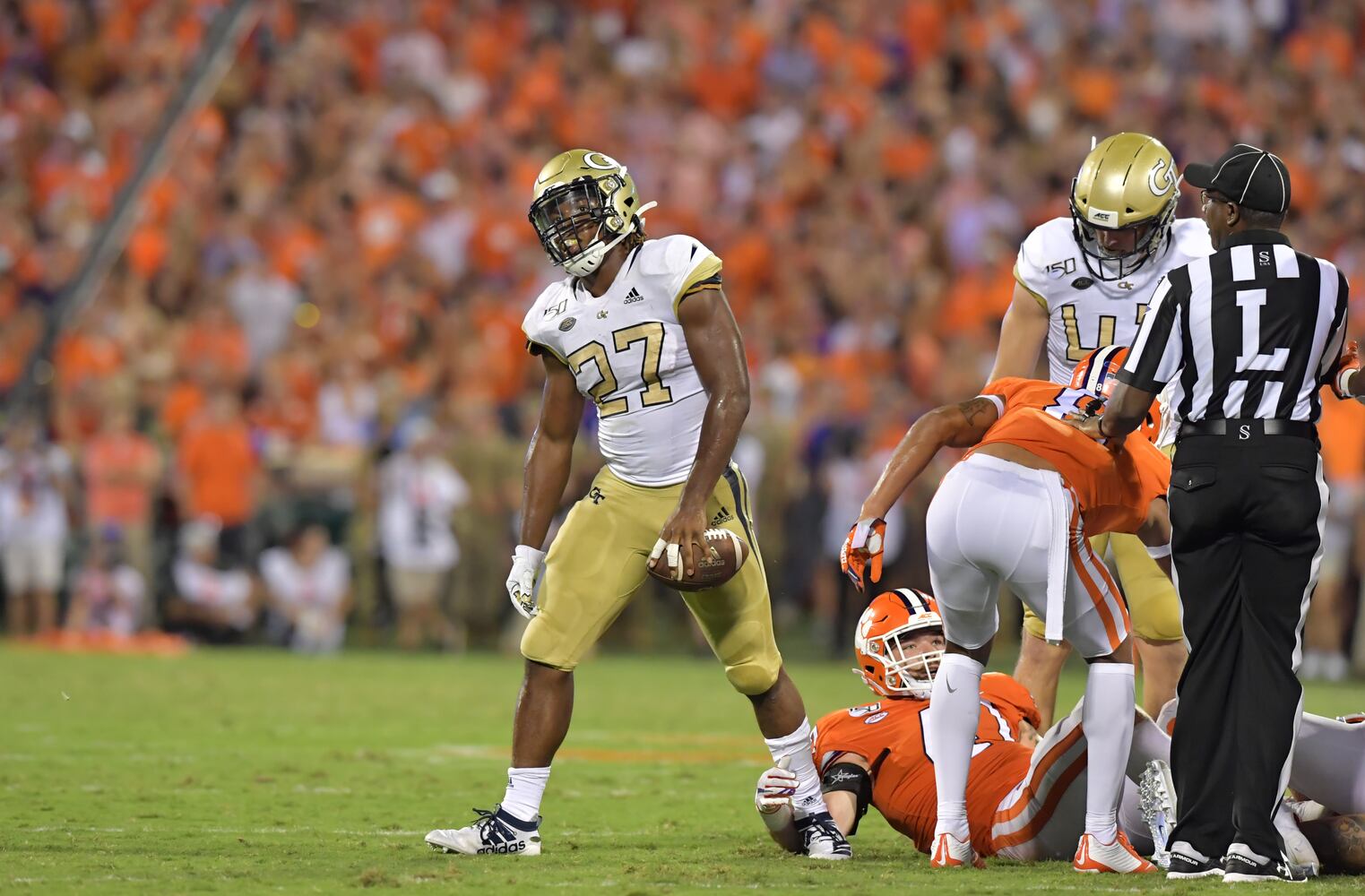 Photos: Jackets open season, battle Clemson