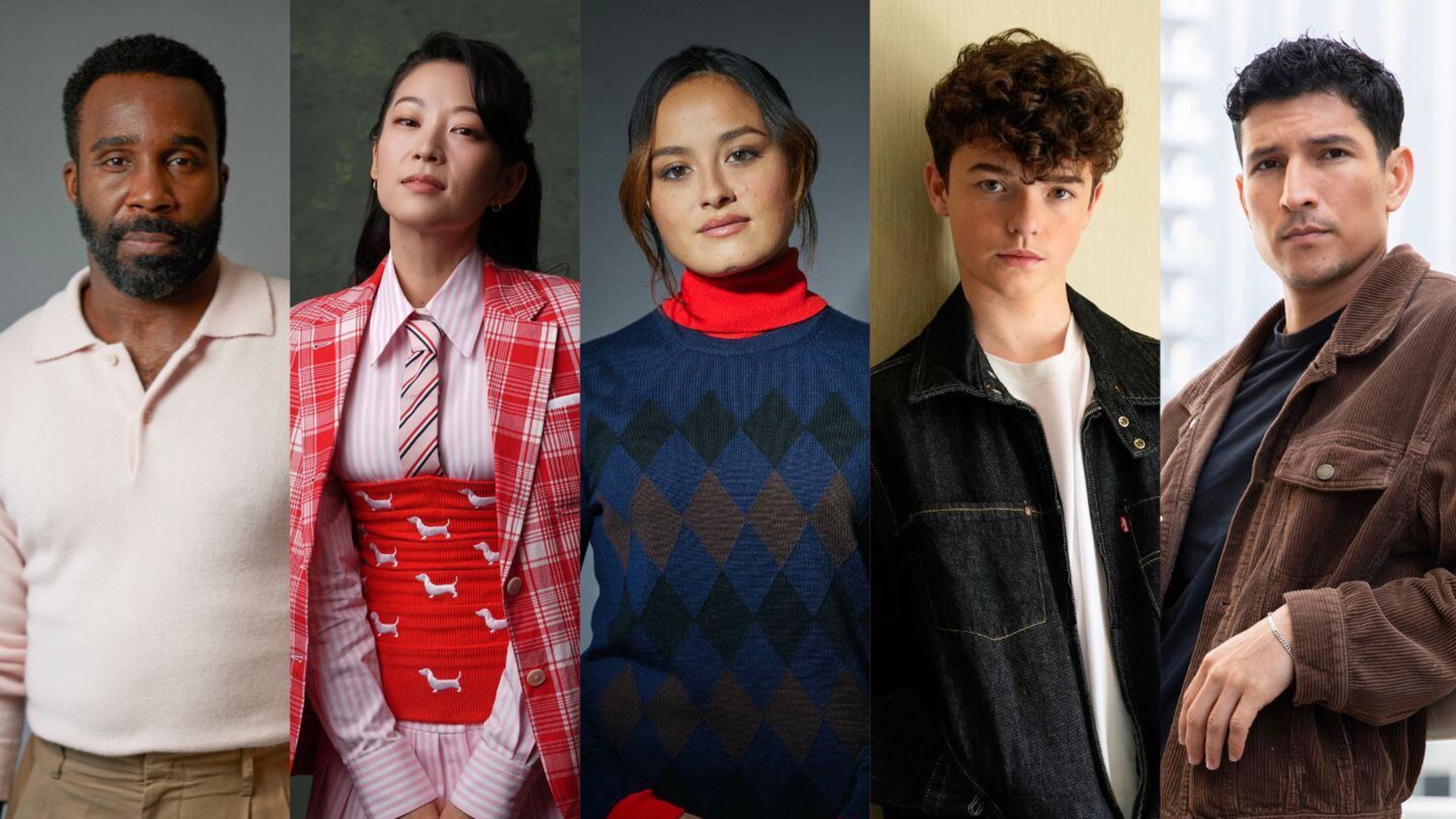 This combination of photos shows, from left, Tramell Tillman, Arden Cho, Chase Sui Wonders, Owen Cooper, and Danny Ramirez. (AP Photo)