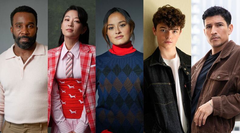 This combination of photos shows, from left, Tramell Tillman, Arden Cho, Chase Sui Wonders, Owen Cooper, and Danny Ramirez. (AP Photo)