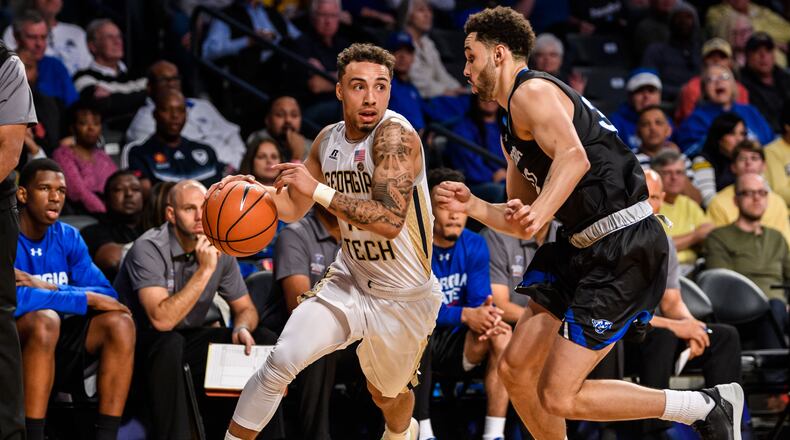 Georgia Tech guard Jose Alvarado against Georgia State in exhibition game at McCamish Pavilion October 28, 2017.