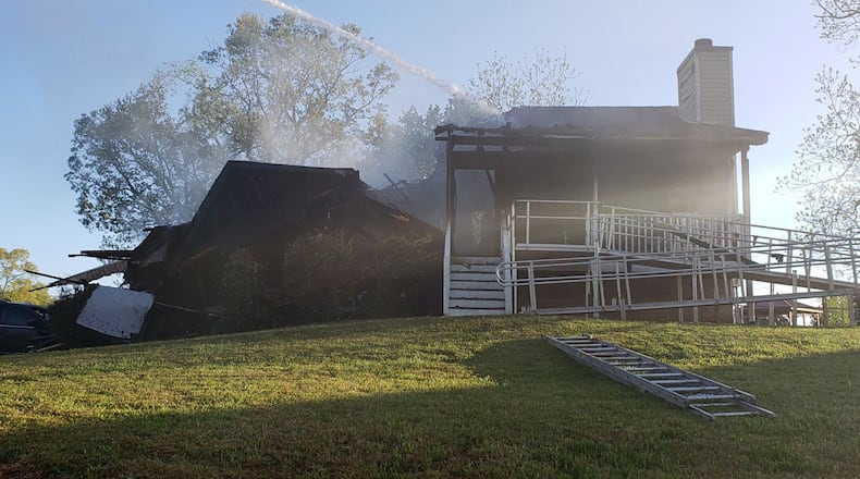 The fire broke out at a house on Courthouse Park Drive in the Temple community.