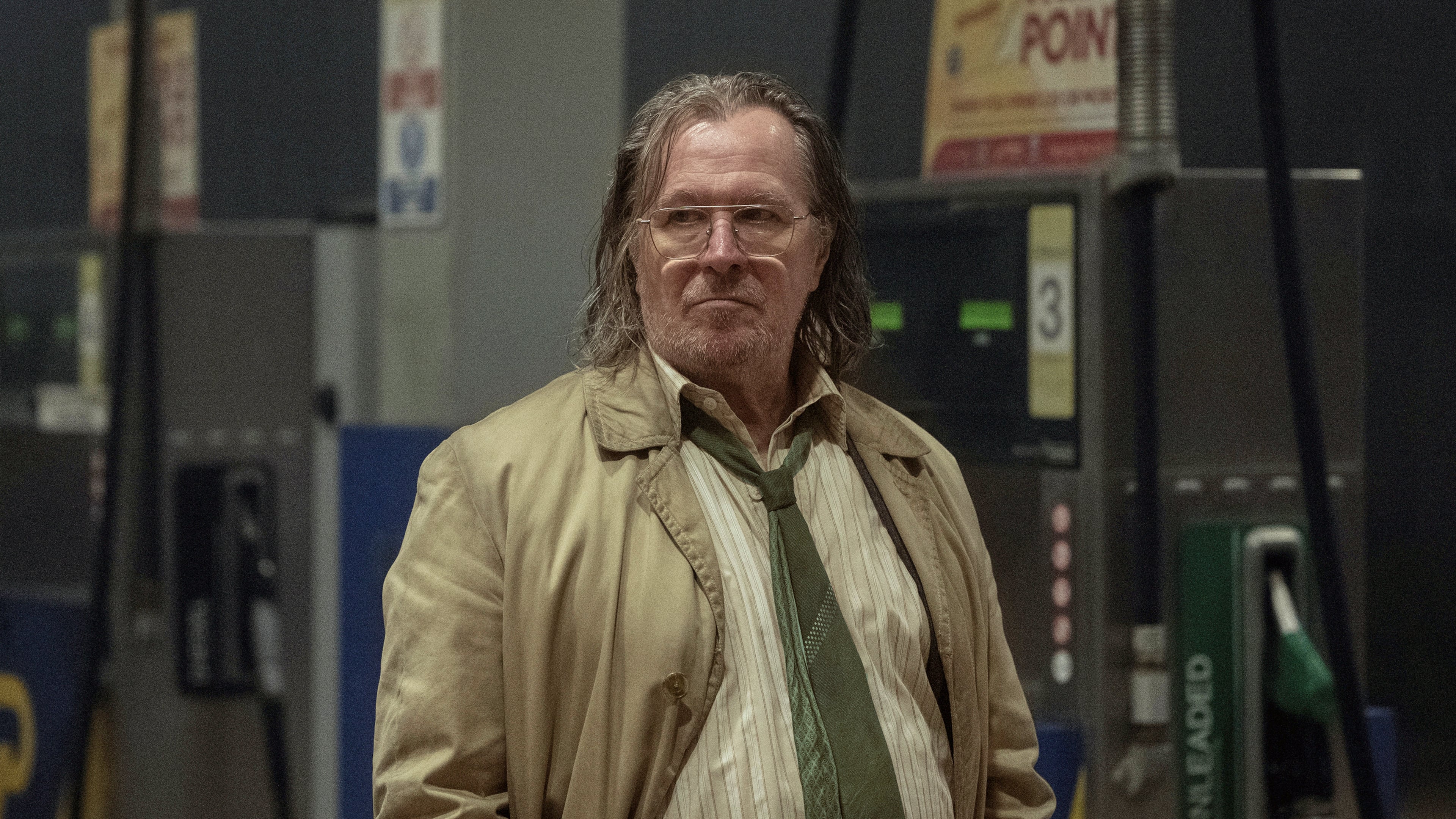 This image released by Apple TV+ shows Gary Oldman in a scene from "Slow Horses." (Jack English/Apple TV+ via AP)