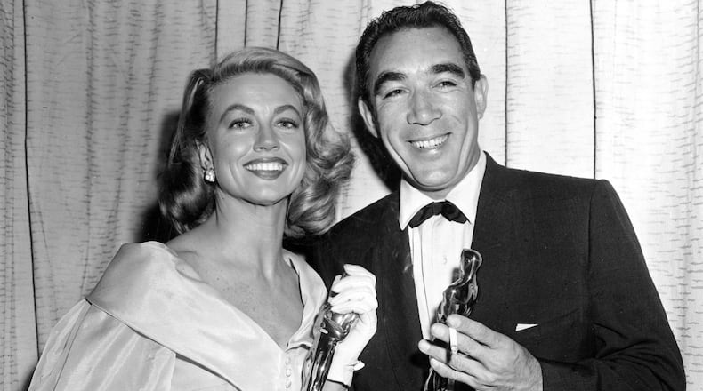 Dorothy Malone and Anthony Quinn won Academy Awards for best supporting actress and actors in 1956.