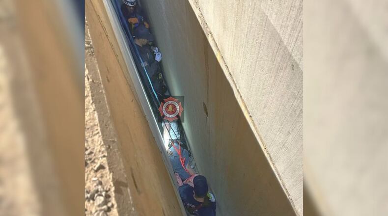 A man fell from a parking deck at The Battery early Wednesday morning.