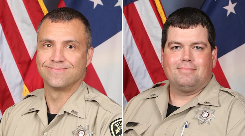 Cobb County deputies Jonathan Koleski (left) and Marshall Ervin Jr. were killed late Thursday while serving a warrant.