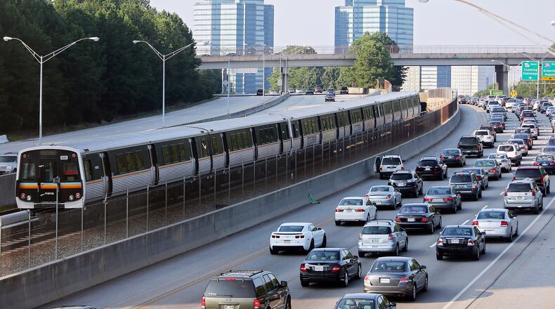 MARTA rolls near the King and Queen along Ga. 400.