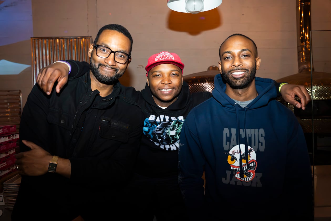Cxmmunity, co-founded by Warren Davis (left), Chris Peay (center) and Ryan Johnson (right), received a six-figure investment from Live Nation Urban to expand its live events and media properties. (Olivia Bowdoin for the AJC).
