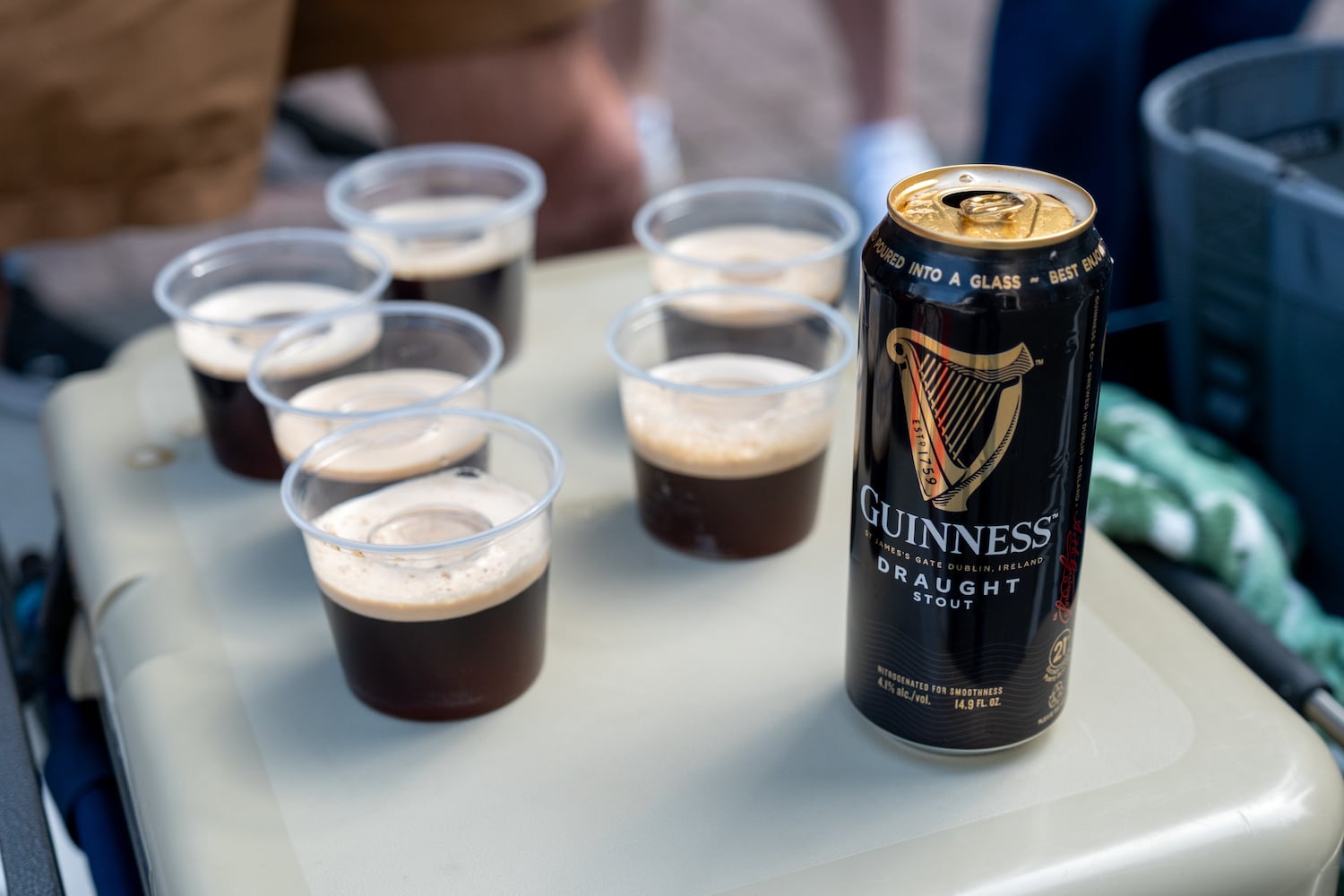 Morning refreshments were well-stocked before the Atlanta St. Patrick’s Parade on Saturday, March 14, 2026. (Ben Gray for the AJC)