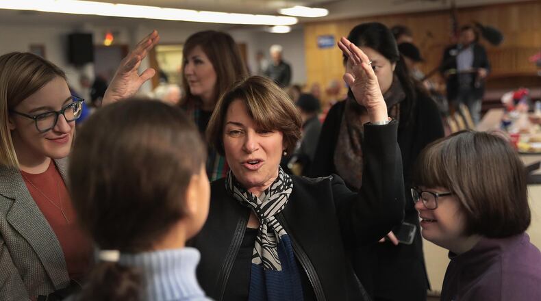 Minnesota U.S. Sen. Amy Klobuchar found out that Democratic presidential candidates will have to change their ways when coming to Georgia. The state is no longer merely a source of campaign cash, Georgia Democrats feel. The new protocol apparently calls for presidential hopefuls to hold rallies and other campaign events that match up candidates and voters, not just fundraisers. It also looks like it would be a good idea to meet with Stacey Abrams. (Photo by Scott Olson/Getty Images)
