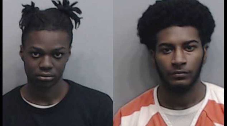 Jordan Williams (left) and Jahmal Samuel were arrested in connection with the shooting death of 17-year-old Kobe Williams. (Credit: Fulton County Sheriff's Office)