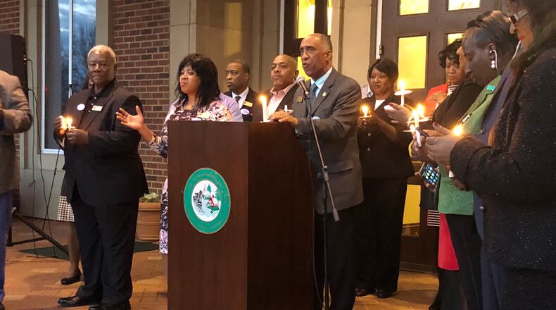 Stockbridge officials held a candlelight vigil earlier this year in their battle over Eagle's Landing cityhood.