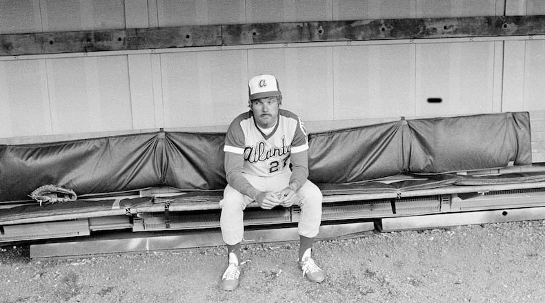 An enduring image of Ted Turner, then-owner and president of the Braves, was the night he took over on the field in a game as manager against the Pittsburgh Pirates, May 11, 1977, in Three Rivers Stadium. (AP Photo)