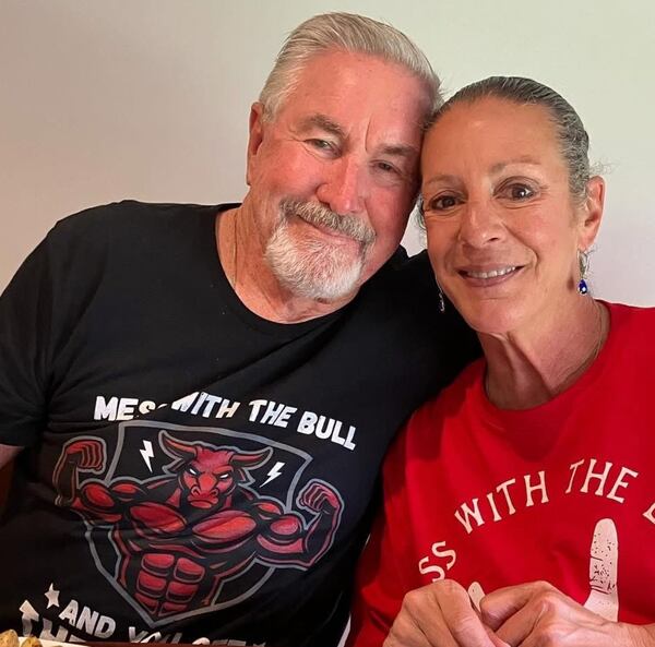 McWhorter has been married to his wife Becky for 42 years. In his many stops as an offensive line coach, McWhorter dubbed his players the "Hawgs," who affectionally addressed Becky as "Mama Hawg." "Behind every successful coach, and I feel like I had a successful career, there’s always a great wife," he says. (Courtesy of Mac McWhorter)