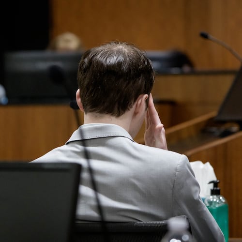 Tyler Robinson, who is accused in the fatal shooting of Charlie Kirk, listens during a preliminary hearing at the Fourth District Courthouse in Provo, Utah, Thursday, July 9, 2026. (AP Photo/Spenser Heaps, Pool)