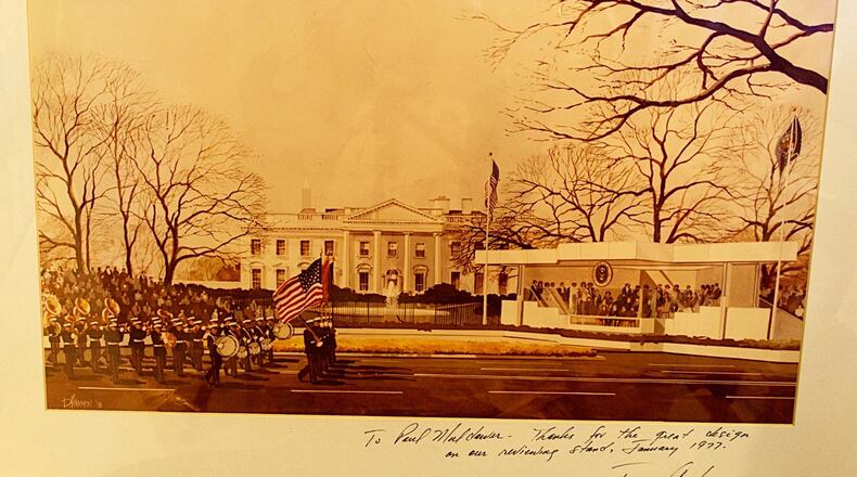 The original design for the Jimmy Carter review stand for the 1977 inaugural, courtesy of Paul Muldawer
