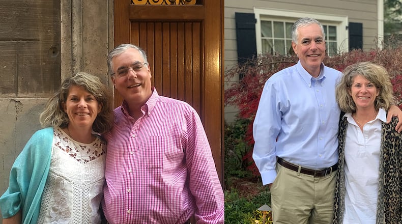 In the photo on the left, taken in June 2016, Steve Herlihy — pictured with his wife, Ella — weighed 237 pounds. In the photo on the right, taken in November, Herlihy — pictured again with his wife — weighed 189 pounds. (All photos contributed by Steve Herlihy)