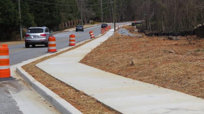 Peachtree Corners hires Keck & Wood to provide survey, engineering and construction management for sidewalk projects. Courtesy City of Peachtree Corners