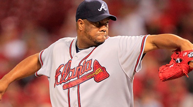 Pitcher Livan Hernandez went 1-1 with a 4.94 ERA in 31 innings with Atlanta in 2012.