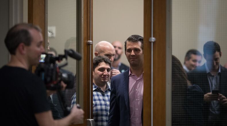 Donald Trump Jr. at a recent campaign event. Photo file.
