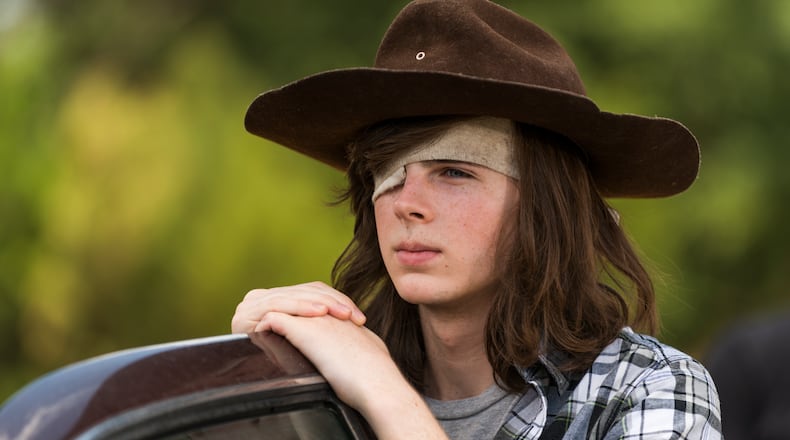 Chandler Riggs as Carl Grimes - The Walking Dead _ Season 7, Episode 5 - Photo Credit: Gene Page/AMC