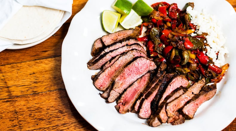 Steak fajitas