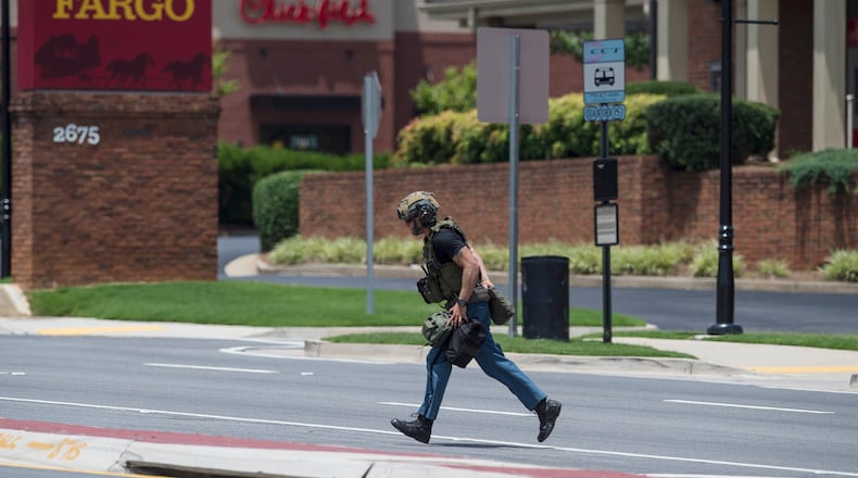 The Wells Fargo Bank on Windy Hill Road in Marietta that was the site of an officer-involved shooting Friday has reopened.