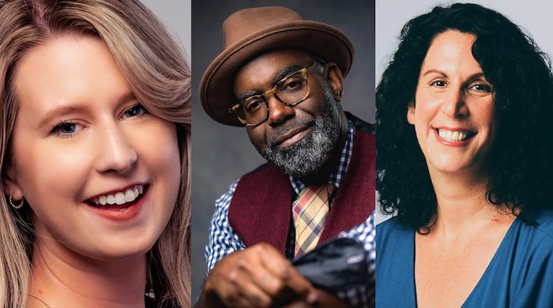 "City Lights Collective" is being canceled less than three months after its debut as a budgetery move by 90.1/WABE-FM. Among those losing their jobs are producer/reporter Summer Evans (left) and show hosts Jon Goode (center) and Kim Drobes. (Courtesy of WABE)