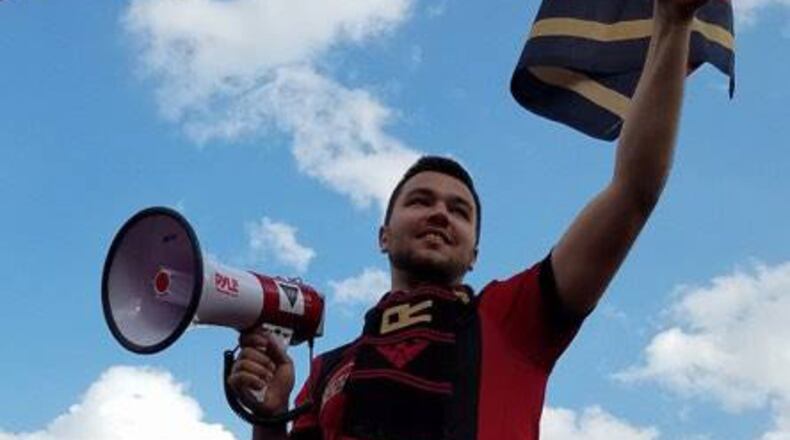 Nermin Sakonjic is one of two capos that leads cheers for Atlanta United’s supporters section. (Contributed by Nermin Sakonjic)
