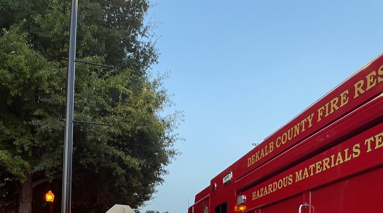 DeKalb FD doused a kitchen fire that displaced two condo residents on Peachtree Road in Chamblee on Monday, July 24th, 2023. Credit: Doug Turnbull / WSB Traffic