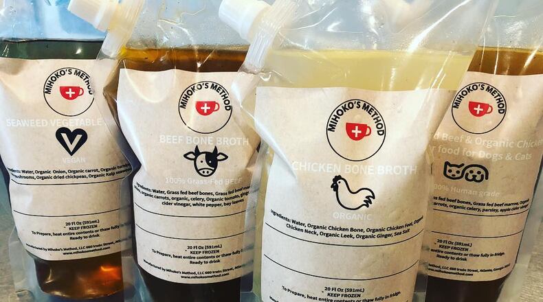 Bone broth selections from Mihoko's Method.