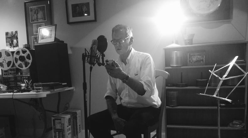 "Spooked" narrator Mark Davis in the studio.