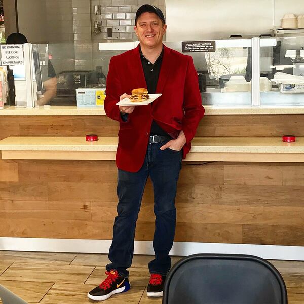 NFA Burger owner and mastermind Billy Kramer at his Dunwoody burger bar. CONTRIBUTED BY NFA BURGER
