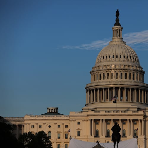 The U.S. Capitol is seen at sunset, Thursday, June 25, 2026, in Washington. (AP Photo/Rahmat Gul)