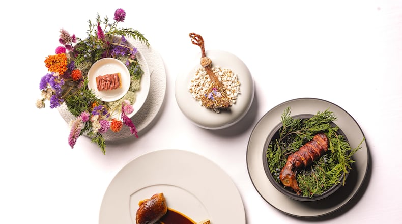 A suite of four squab dishes at Atlas makes use of the whole bird. Courtesy of Atlas