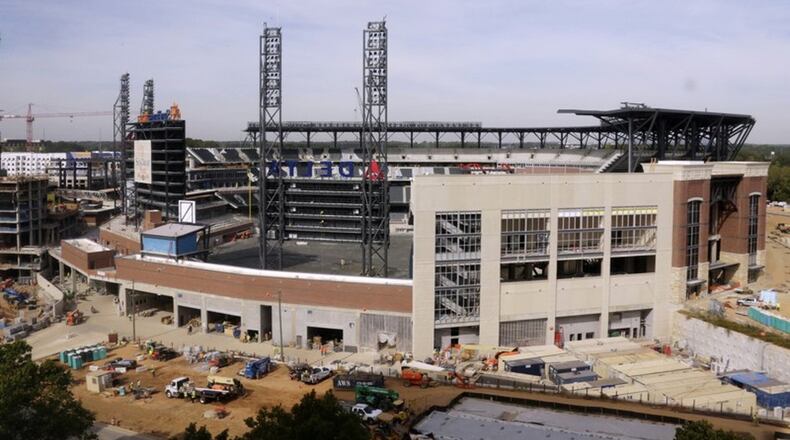 SunTrust Park, the Atlanta Braves’ new home in Cobb County, is set to open for the 2017 season. BOB ANDRES /BANDRES@AJC.COM Bob Andres