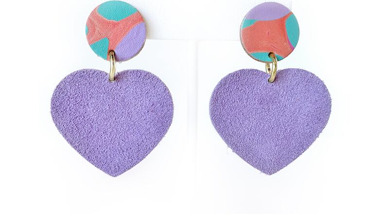 These colorful leather earrings from Glad & Young make a lovely fashion statement.