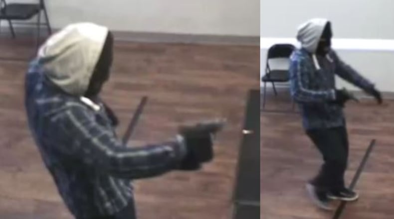 Police said the man fired two shots above a teller's head.