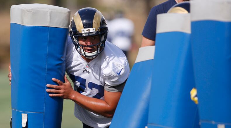 Defensive lineman Ian Seau at the Rams rookie mini-camp in Oxnard, Calif., on May 6, 2016. (Brian van der Brug/Los Angeles Times/TNS)
