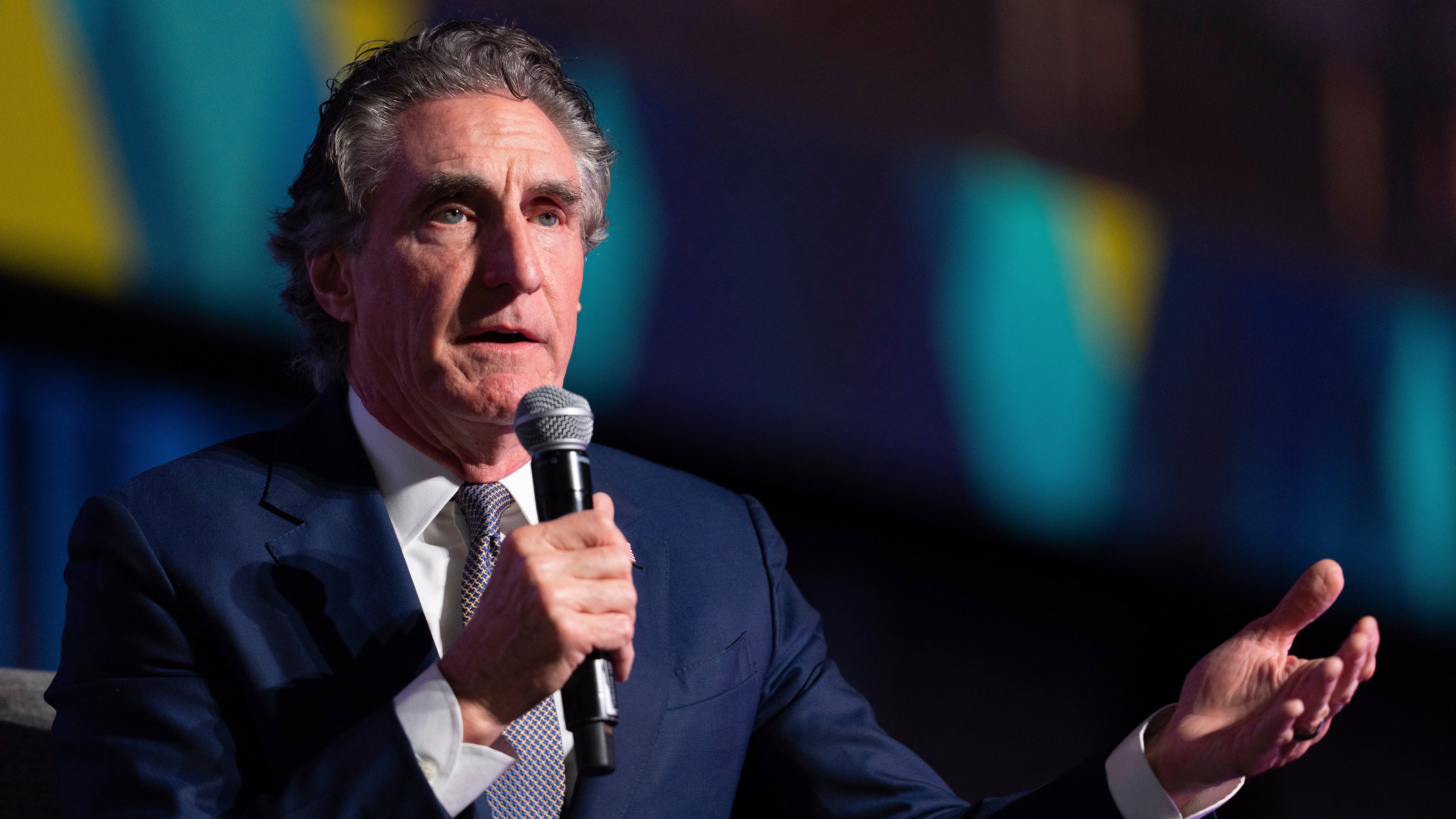 FILE - Interior Secretary Doug Burgum speaks during the annual Alaska Sustainable Energy Conference on June 3, 2025, in Anchorage, Alaska. (AP Photo/Jenny Kane)
