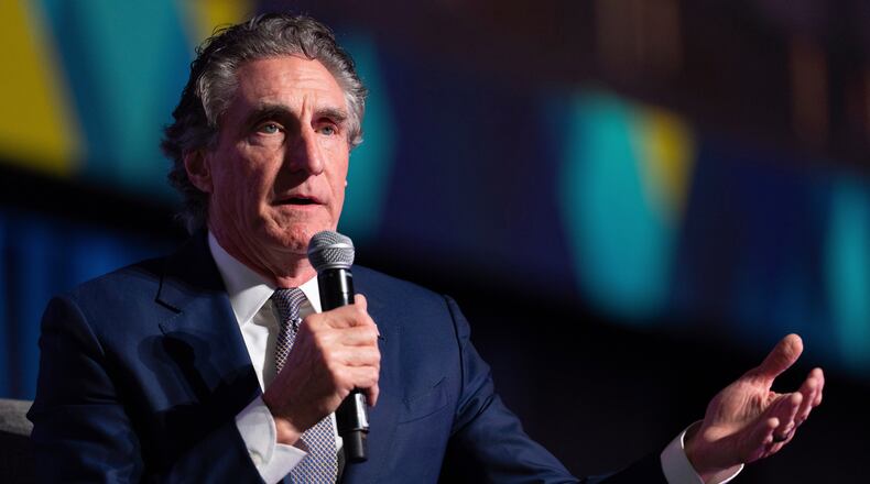 FILE - Interior Secretary Doug Burgum speaks during the annual Alaska Sustainable Energy Conference on June 3, 2025, in Anchorage, Alaska. (AP Photo/Jenny Kane)
