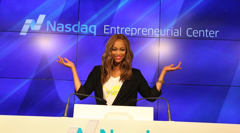 SAN FRANCISCO, CA - SEPTEMBER 27: Tyra Banks poses for a photo after the Closing Bell ceremony at the Nasdaq Entrepreneurial Center on September 27, 2016 in San Francisco, California. (Photo by Kelly Sullivan/Getty Images for Nasdaq Entrepreneurial Center)