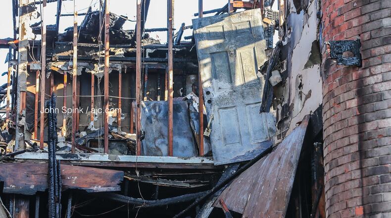 The Camelot Condominiums off Old National Highway were heavily damaged in a fire in January 2020.