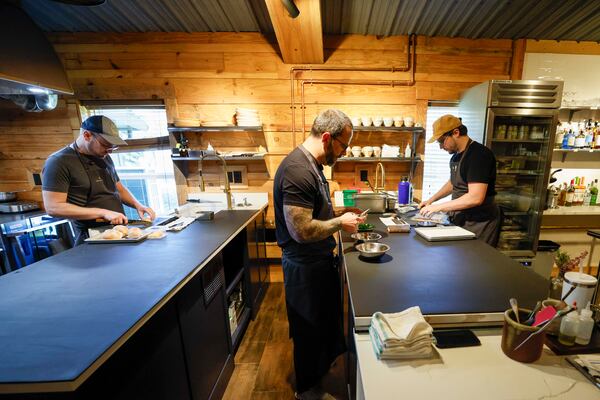 At Uberto restaurant, all items are carefully selected and well balanced, complemented by spacious, thoughtfully designed rooms. The fine dining room at Quercus is managed by Kara Hidinger and Ryan Smith, owners of Staplehouse. (Miguel Martinez/AJC)