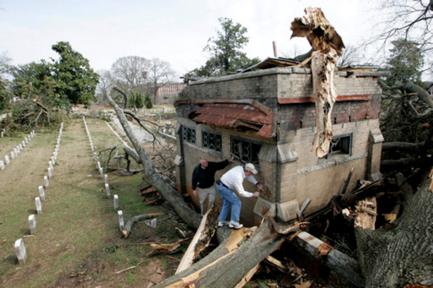 Oakland Cemetery hit hard by tornado