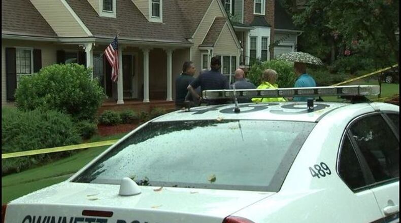 Polcie investigate a suspicious death at home in Suwanee.