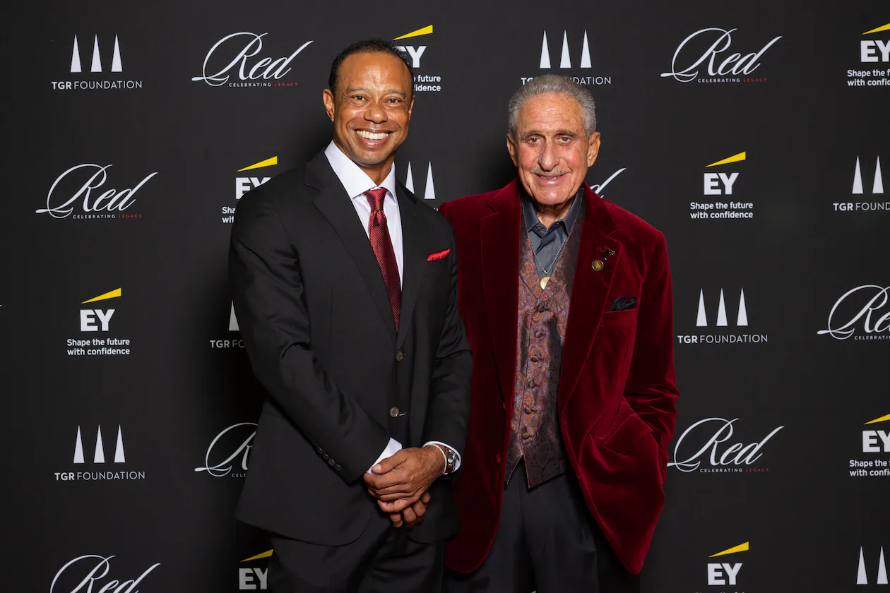 At the TGR Foundation’s 30th anniversary event on Wednesday, Jan. 14, 2026, Arthur M. Blank pledged $20 million from his family foundation to Tiger Woods’ TGR Foundation to build a new TGR Learning Lab in Atlanta to empower students through education. (Jenna Bascom/Courtesy of TGR Foundation)